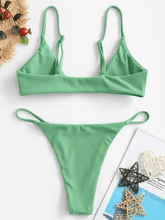 Conjunto de bikini con ribete de anillo en O